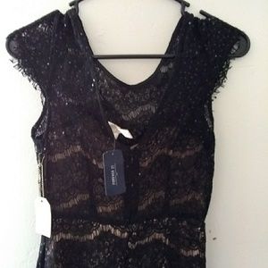 Black lace women's dress